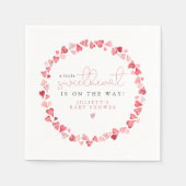 AMOREリトルスウィートバレンタインデイベビーシャワー スタンダードカクテルナプキン (正面)