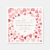 AMOREリトルスウィートバレンタインデイベビーシャワー スタンダードカクテルナプキン (正面)