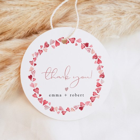 AMOREリトルスウィートバレンタインデイベビーシャワー フェイバータグ