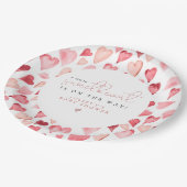 AMOREリトルスウィートバレンタインデイベビーシャワー ペーパープレート (アングル)
