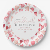 AMOREリトルスウィートバレンタインデイベビーシャワー ペーパープレート (正面)