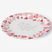 AMOREリトルスウィートバレンタインデイベビーシャワー ペーパープレート (アングル)