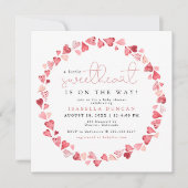 AMOREリトルスウィートバレンタインデイベビーシャワー 招待状 (正面)