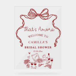 Amore手書きブライダルシャワーへようこそ アクリルサイン