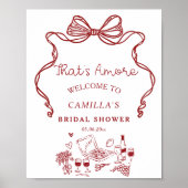 Amore手書きブライダルシャワーへようこそ ポスター (正面)