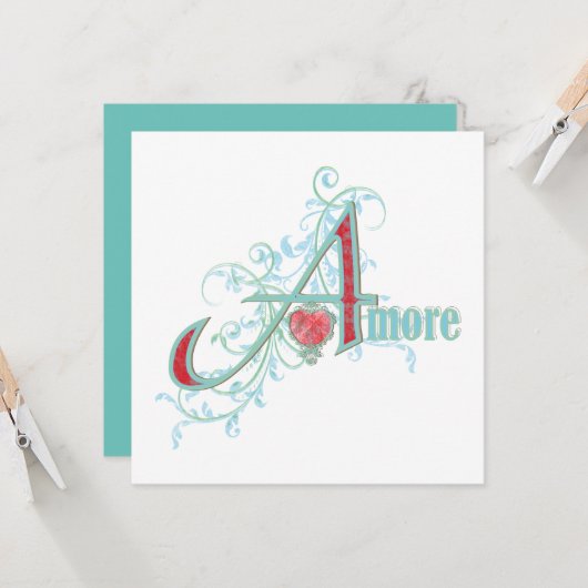 AMORE - 愛 - グリーティングカード (正面/裏面インサイチュ)