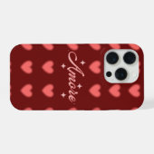 Amore Heart Pattern phone case | Tough Phone Case iPhoneケース (裏面横)