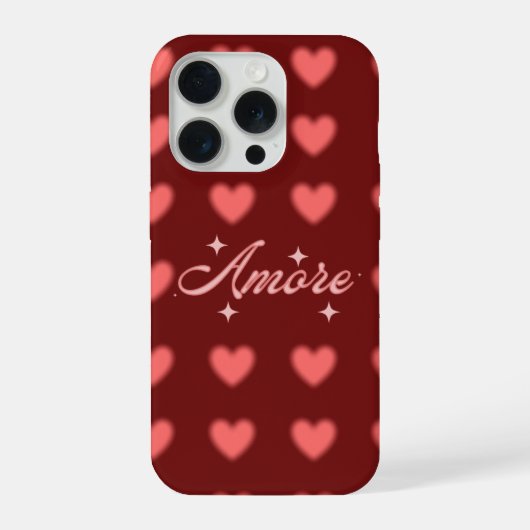 Amore Heart Pattern phone case | Tough Phone Case iPhoneケース (裏面)
