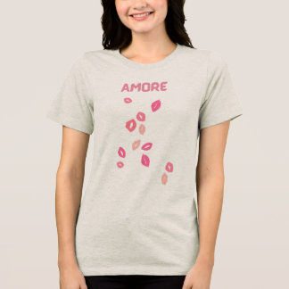 Amore Kiss Print トライブレンドＴシャツ