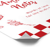 Amore notes Thats Amore Red Advice bridal shower ポスター (角)