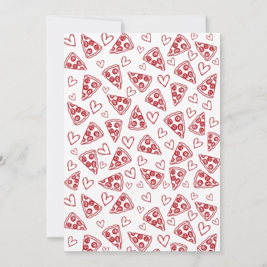 Amore Redの花嫁付きプロポーザルイタリアンピザ カード (裏面)