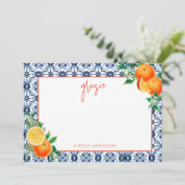 Amore Spritz Baby Showerの水色 サンキューカード (スタンド正面)