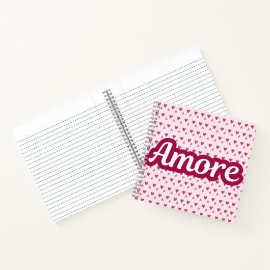 Amore Typography Design – Valentine’s Day Gift ノートブック (内部)