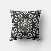 Amoria : Black & White モダン Loveハート クッション (裏面)