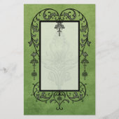 Amoroso: 緑の老化させた羊皮紙 便箋 (正面)