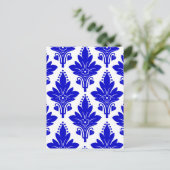 AMOROSO DAMASK：青と白 ポストカード (スタンド正面)