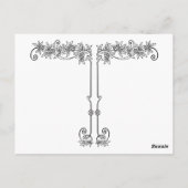 AMOROSO DAMASK：青と白 ポストカード (裏面)