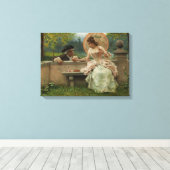 Amorous Conversation in the Park (by Andreotti) キャンバスプリント (インサイチュ (ウッドフロア))