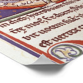 Amosを描いた歴史イニシャル「V」 ポスター (角)