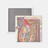 Amosを描いた歴史イニシャル「V」 マグネット (正面/裏面)