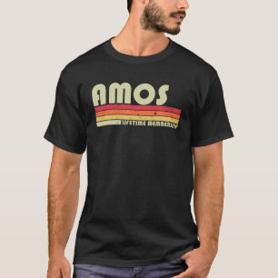 AMOS姓レトロおもしろいヴィンテージ80S 90S誕生日 Tシャツ