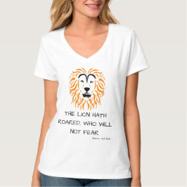 Amos 3:8 KJVバイブル聖なる書物、 経典Verse Women's V-Neck Tシャツ