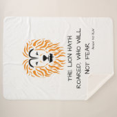 Amos 3:8 KJV聖書聖なる書物、 経典節 シェルパブランケット (正面(横))