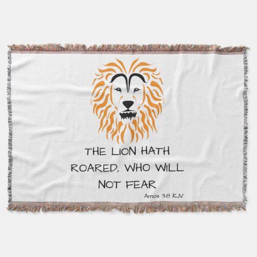 Amos 3:8 KJV聖書聖なる書物、 経典節 スローブランケット (正面)