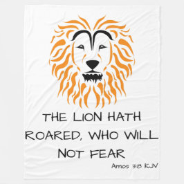 Amos 3:8 KJV聖書聖なる書物、 経典節 フリースブランケット