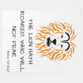 Amos 3:8 KJV聖書聖なる書物、 経典節 フリースブランケット (正面(横))