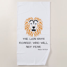 Amos 3:8 KJV聖書聖なる書物、 経典聖句ビーチタオル ビーチタオル