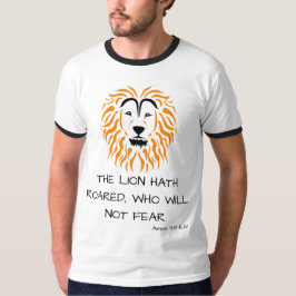 Amos 3:8 KJV聖書聖なる書物、 経典Verse Men's Linger Tシャツ