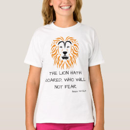 Amos 3:8 KJV 聖書の言葉 女子用 Tシャツ