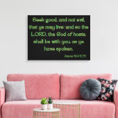 Amos 5:14 Bible Verse KJV Wall Art キャンバスプリント (インサイチュ (リビング))
