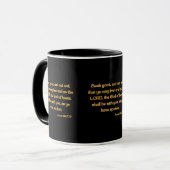 Amos 5:14 KJVバイブル聖句Two-Tone Mug マグカップ (正面左)