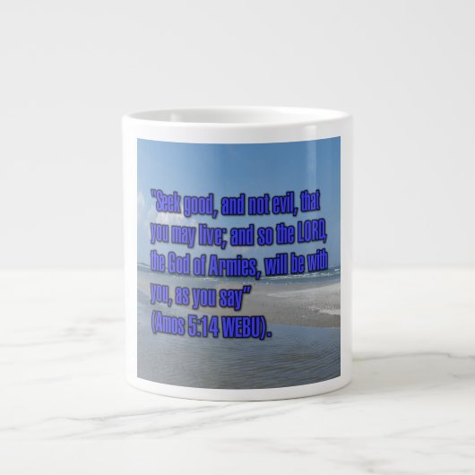 Amos 5:14 WEBU Mug ジャンボコーヒーマグカップ (正面)