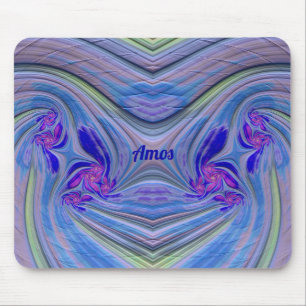 AMOS to Zany Purple, Blue, Green, and Pinkマウスパッド マウスパッド