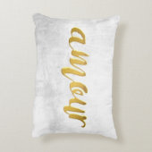 Amour -プリントレターゴールドフォイルタイポグラフィブラシ アクセントクッション (裏面(縦))