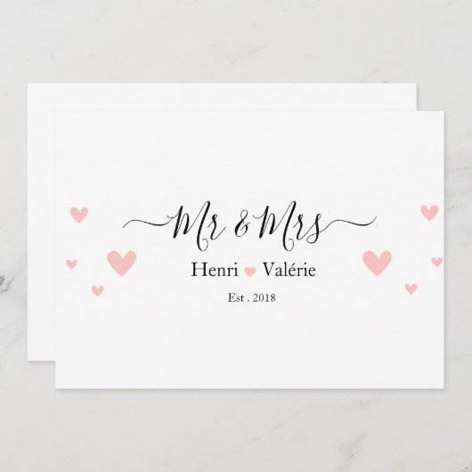 Amour & Mariage 招待状 (正面/裏面)