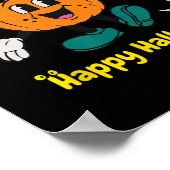 &amp；かわいいハロウィーンカボチャ ポスター (角)