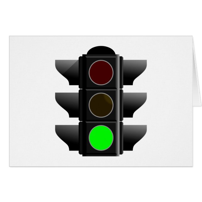 Ampel traffic light grün green (正面横)