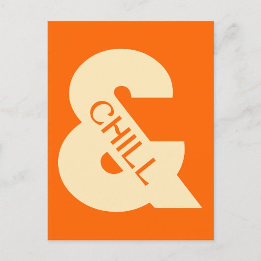 Ampersand Chill Minimalist Postcard ポストカード (正面)