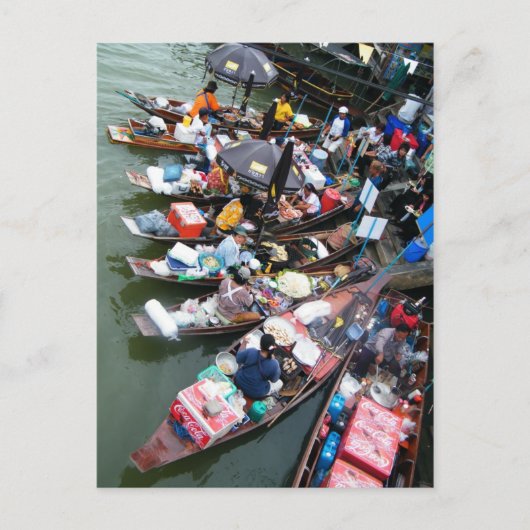 Amphawa,タイのフローティングマーケット ポストカード (正面)