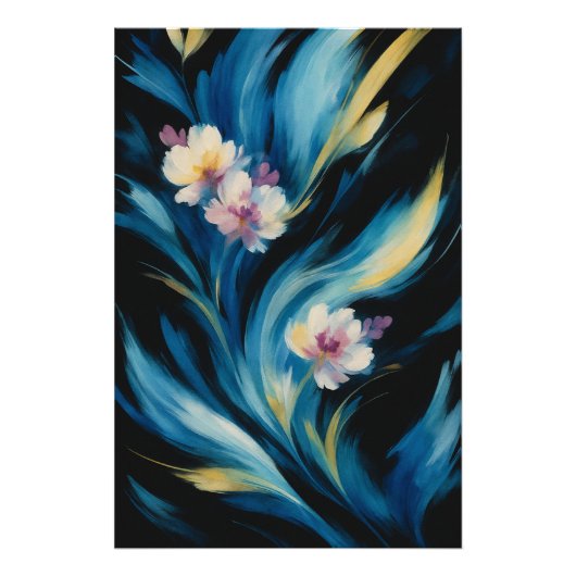 Ampliaçãode foto Flores Abstratas Colorido design  フォトプリント (正面)