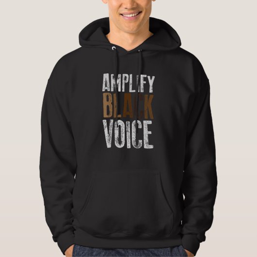 Amplify Black Voices Black Empowerment Black Hito パーカ (正面)