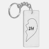 Amply Numbers (220 284)セラミックオーナメントキーチャ キーホルダー (正面左)