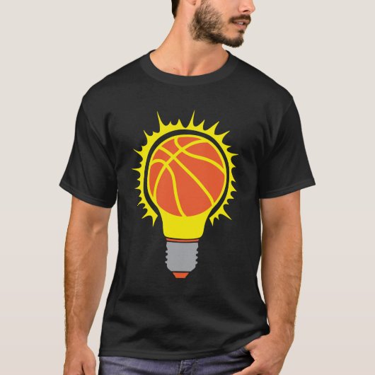 ampoule basketball ballon bulb birne tシャツ (正面)