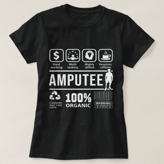 Amputeeシャツタおもしろいスク数々のグラフィックテーマam Tシャツ (デザイン正面)