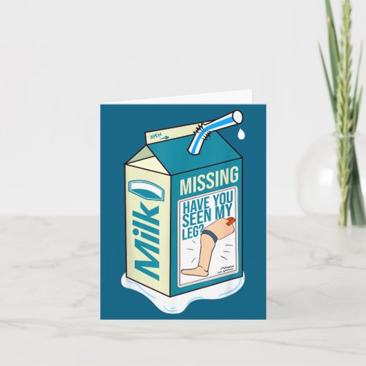 Amputee Funny Shirt Humor Quote Prosthetic Joke  カード (正面)