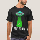 Amputee Leg Foot Amputation UFO Alien Abduction Jo Tシャツ (正面)